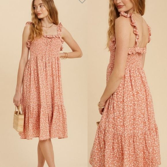Sweetbb Dresses & Skirts - sale Boho Floral Ruffle Dress